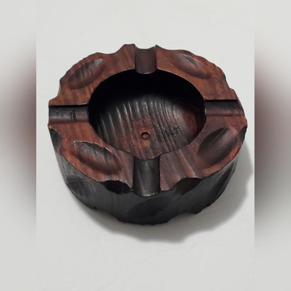 Vintage Lobeco Handcrafted In Spain  Wood Ashtray